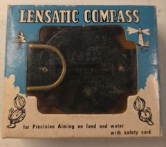 Vintage Engineer Lensatic Pocket Field Compass Black Original Box Instructions