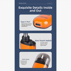 Nose Hair Trimmer USB Rechargeable with Rounded Blade Head for Safe Use