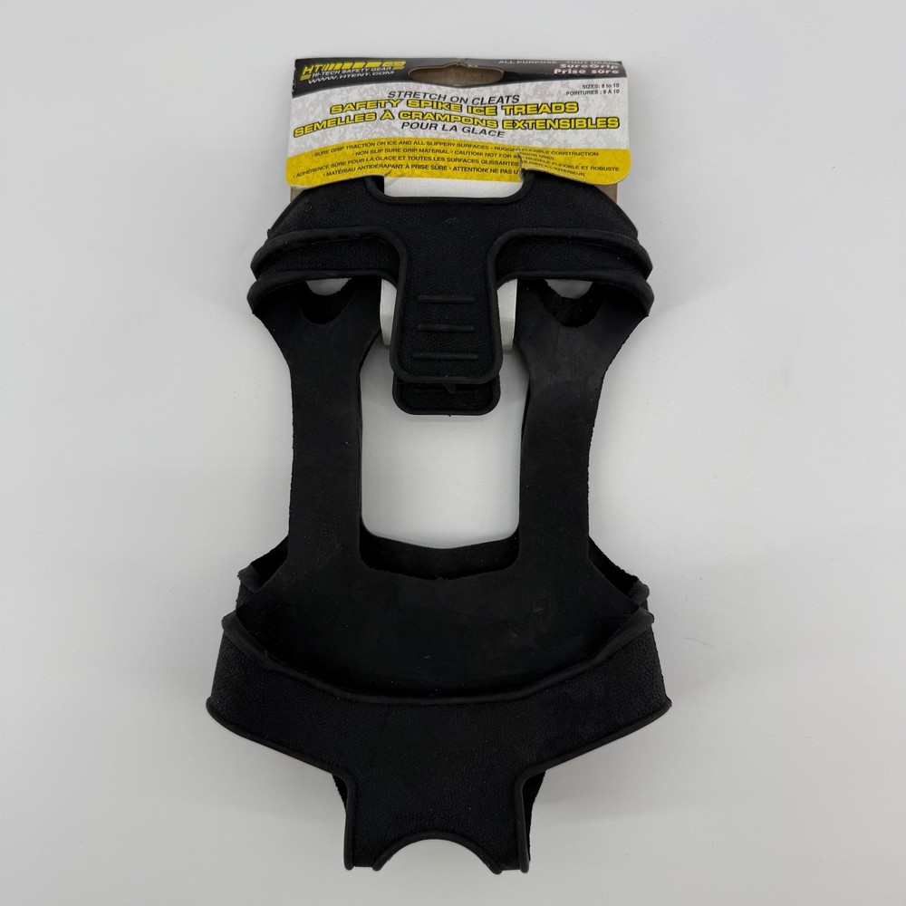 HT Safety Gear Stretch On Cleats Ice Treads Black Size 8 to 10 SureGrip