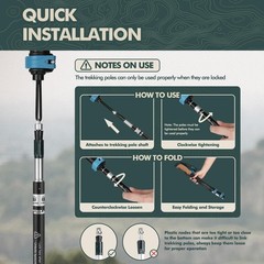 GPTCAMP Walking Sticks,Trekking Poles Collapsible Hiking 51.2″, -Blue