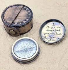 So You Can Always Find Your Way Back Home – Luxury Engraved Brass Pocket Comp…