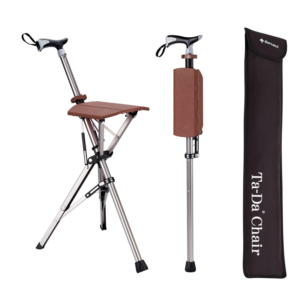 Ta-Da Chair, Portable Trekking Hiking Pole, Folding Walking Stick with Seat, …