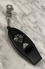Black Directional Lightweight Pocket Compass Temperature gauge key chain RV