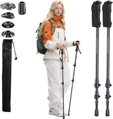 Carbon Fiber Trekking Poles Collapsible Lightweight Yet Sturdy Hiking Poles