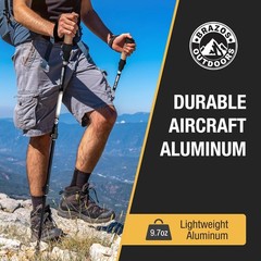 Ultra-Light Aluminum Trekking Poles for Hiking | Collapsible | Pair of 2