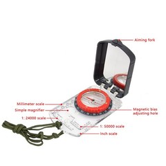 Multifunctional Waterproof For Compass with Mirror for Camping and Hiking