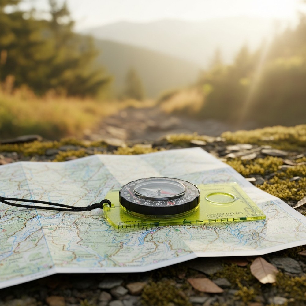 Acrylic Baseplate Compass with Liquid-Filled Capsule for Accurate Direction