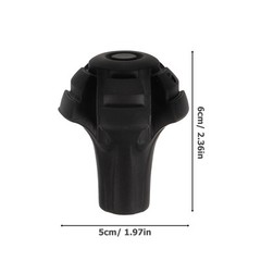2 Pcs Plastic Trekking Pole Tips Replacement Hiking Poles Feet Accessories Black