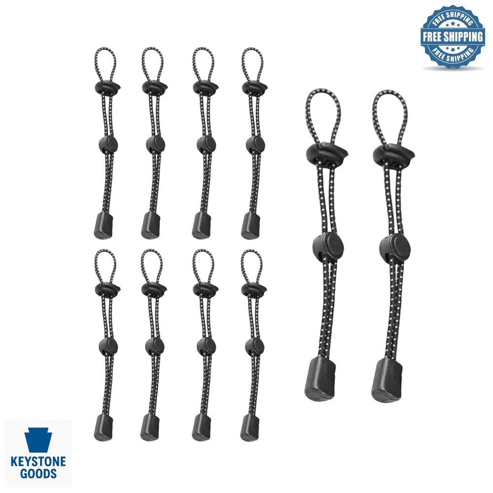 10 Pack Outdoor Hiking Stick & Gear Holders with Reflective Strips