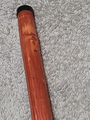 Vintage Hand Crafted Wooden Walking Stick/Staff-WITH RED STONE TOP -44″