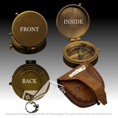 Personalized Holy Communion Baptism Gift – Engraved Pocket Brass Compass Gift