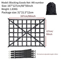 Cargo Net Adjustable Cargo Net Load-bearing Capacity 1100 Pounds For Trailers