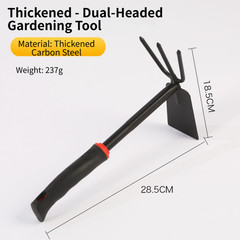 Sturdy Welded Carbon Steel Gardening Tool Set Shovel Rake Dual Purpose Hoe