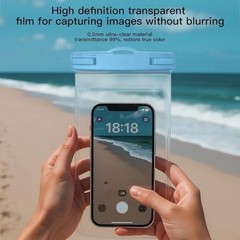 1/2 Pack Waterproof Phone Pouch Compatible with iPhone 17 16 15 Pro B4-Sea Blue