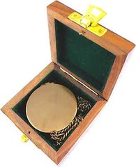 Compass with Wooden Box Bible Verse Cross with John 3:16 Bible