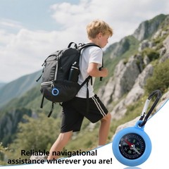 6 Pack Kids Compass, Waterproof Mini Compass with Snap Hook, Heavy Duty…