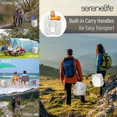 SereneLife SLCATL360 Portable Toilet 22L With Carry Bag+Spray