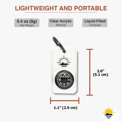 Sun Company MiniComp – Zipperpull Mini Compass with Split Ring