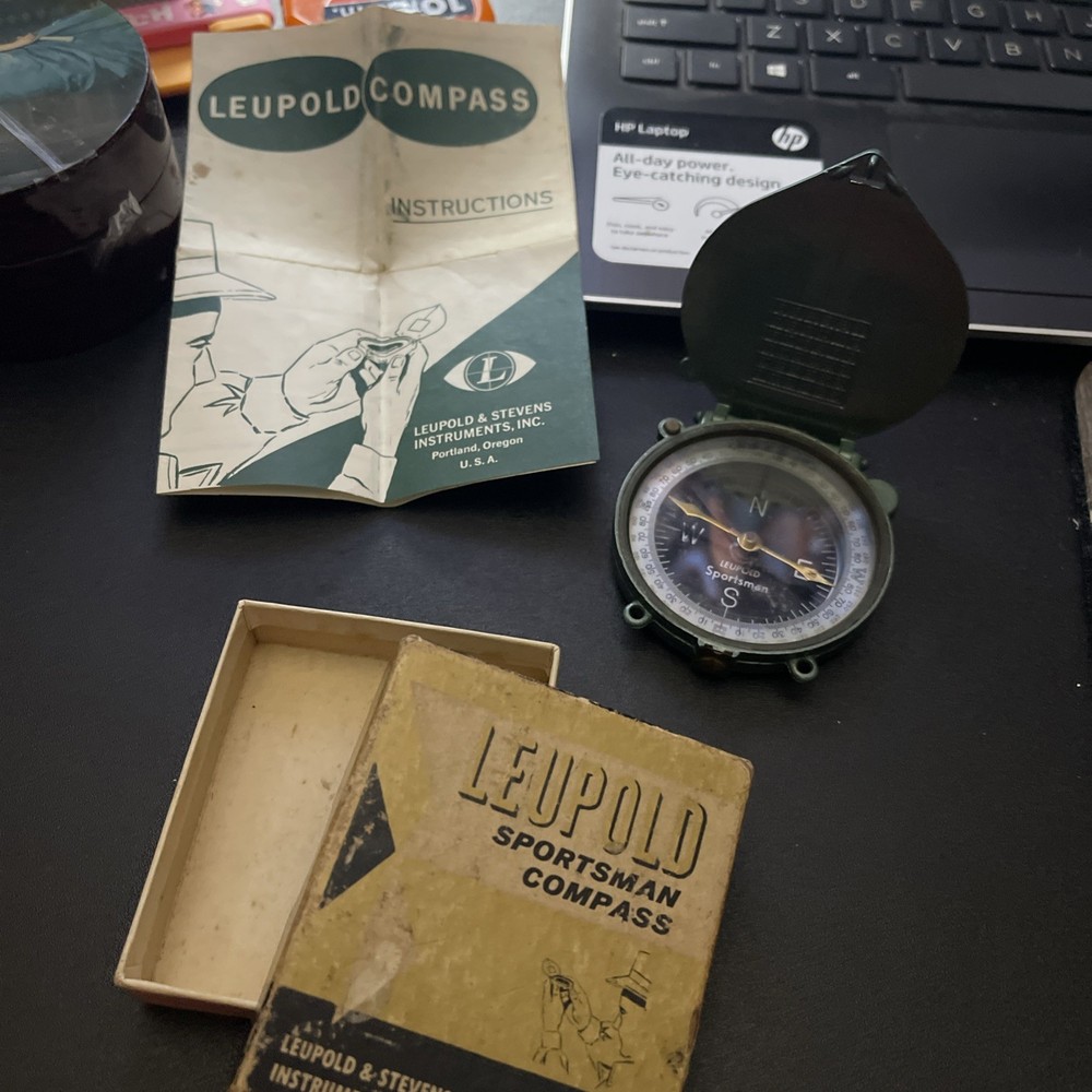 Leupold Sportsman Compass with Box & Instructions VINTAGE – Collectible