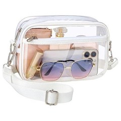 Clear Bag for Stadium Events – Small (Classic Web Strap) Small Ardent White