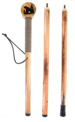 55″/3Pc Detachable Pine Wood Hiking Stick (Bear Design)
