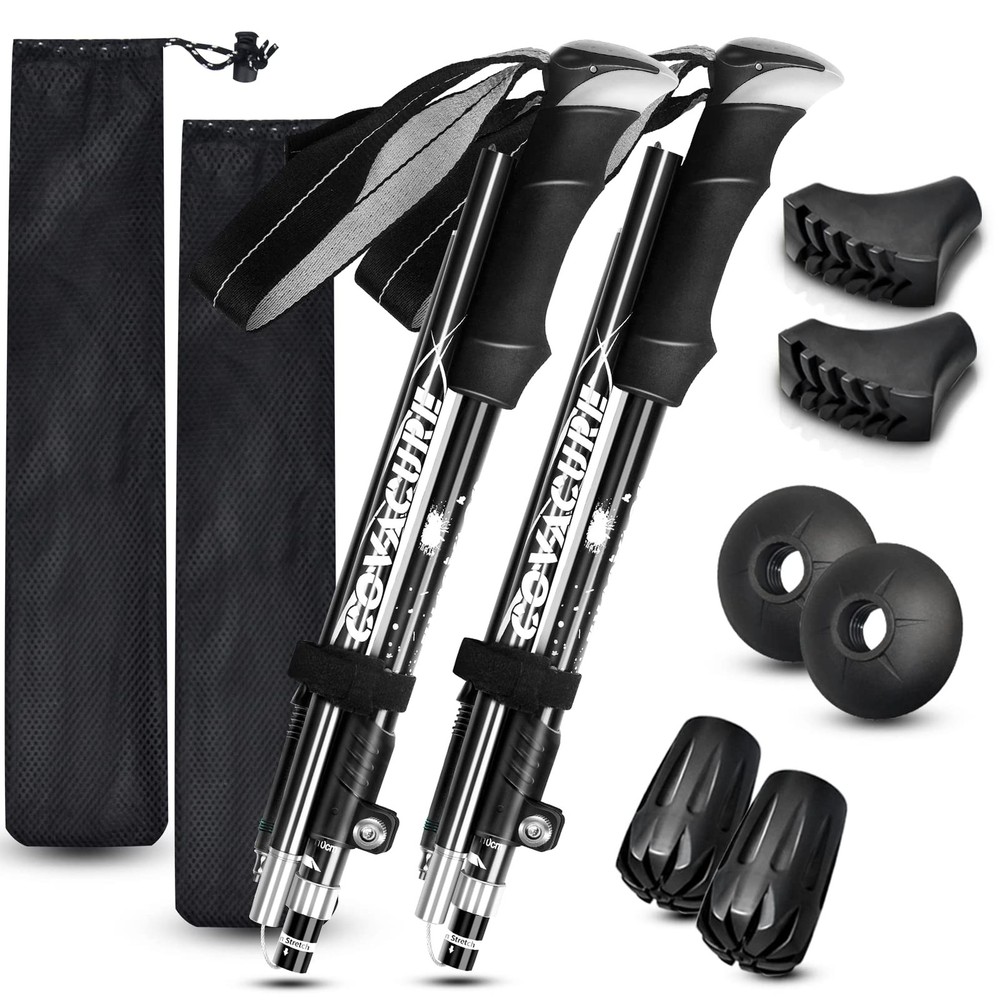 Covacure Hiking Poles Collapsible Trekking Poles – Aluminum Alloy 7075 Walking S