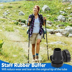 8pcs Walking Stick Rubber Buffer, 19mm Crutches Rubber Walking Stick Rubber Tips Walkin…