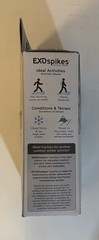 Kahtoola EXOspikes Footwear Traction for Winter Hiking & Trekking, Black MEDIUM