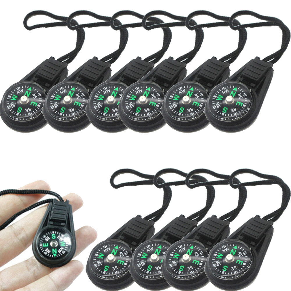 20pcs Mini Pocket Compasses Keychain Survival Gear Outdoor Camping Equipment