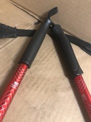 Sportline Total Fitness Performance Alluminum Walking Poles XC550 Red Adjustable