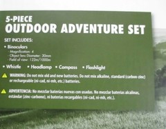 NEW Ozark Trail 5 Piece Outdoor Adventure Set Binoculars Compass Flashlight more