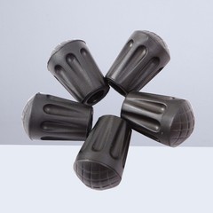6 Pcs Walking Stick Rubber Tips Hiking Sticks End Caps Crutch for