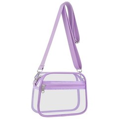 Clear Bag for Stadium Events Clear Sports Fan Handbags Medium Light Purple