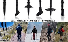 Hiking Poles – Telescopic Collapsible Trekking Poles with Quick Twist Lock