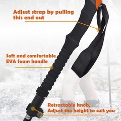 Foldable Wading Staff Water Depth Safety Warning Sign Coated Stainless Steel Cor