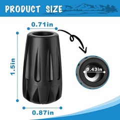 8pcs Universal Rubber Trekking Pole Tips for Black Diamond & Standard 11mm Poles
