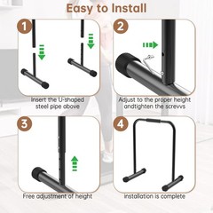 Adjustable Handle Bar for Walking Pad – 19.7″ Wide, Phone Holder, Non-Slip Feet,