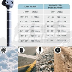 Carbon Fiber Trekking Poles 2 Pcs Ultra Lightweight Telescopic Collapsible Hi…