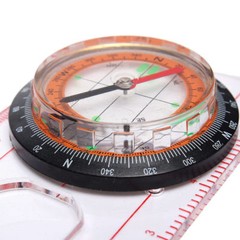 Camping Boating Orienteering Map Compass Ruler Magnifying Scale Scout Hiking
