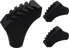 6 Pack Rubber Walking Stick Tips，Black Durable Trekking Pole Tips Replacement