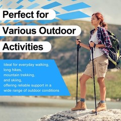 8 Pcs Universal Anti-Slip Trekking Pole Tips for Hiking & Walking Sticks