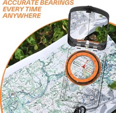 Sportneer Compass Hiking Survival, Camping Accessories Orienteering with Mirror
