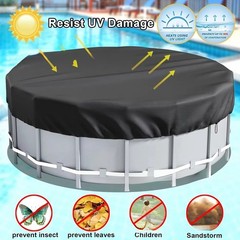 Sturdy Lightweight Pool Cover for Round Pools 4FT 6FT 8FT 10FT 12FT 15FT