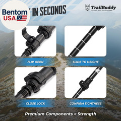 3K Carbon Fiber Hiking Poles – Collapsible Lightweight Trekking Poles for Hiking