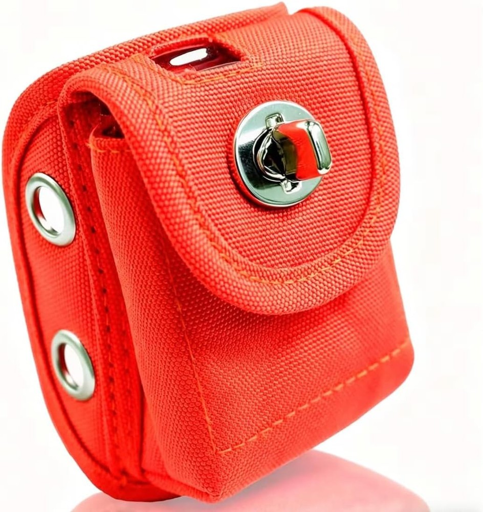 Transponder Mounting Pouch – Waterproof Orange Nylon Case with Status Window