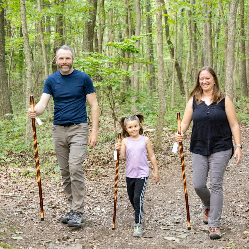 Rustic Wooden Walking Sticks for Hiking- twistik 40 inch