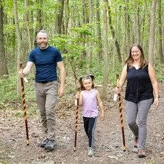 Rustic Wooden Walking Sticks for Hiking- twistik 40 inch