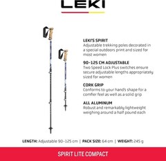 Spirit Lite Compact Aluminum Adjustable Lightweight Walking Poles Trekking