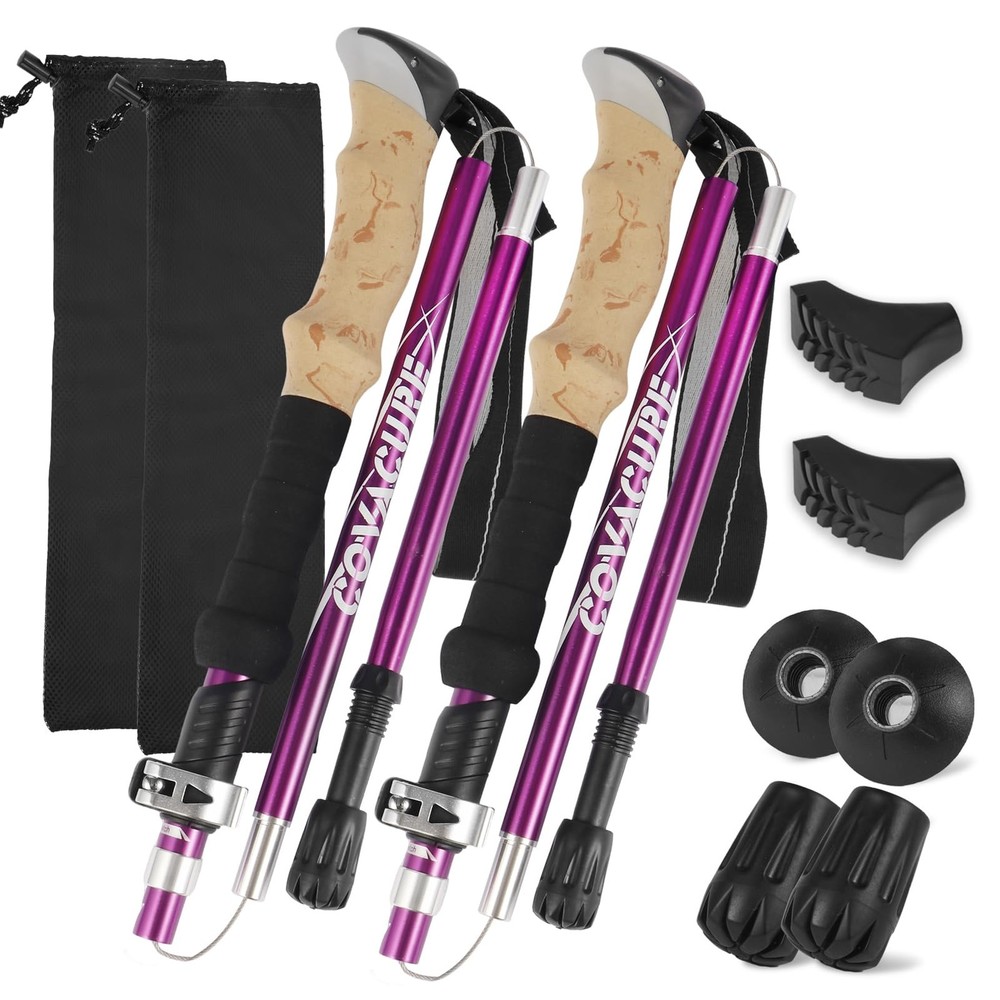 Hiking Poles – Aluminum Alloy 7075 Trekking Poles Collapsible with Telescopic…