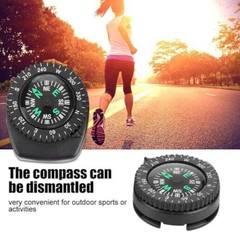 Mini Black Button Navigation Device – Compact Survival Compass for Hiking,